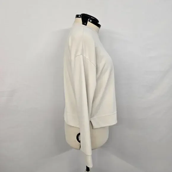 Athleta Super Soft Sweatshirt Women's L Cream Long Sleeve Crew Neck - Picture 6 of 15
